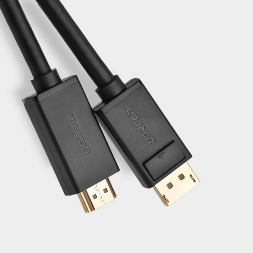 Jednokierunkowy kabel UGREEN DP101 DisplayPort/HDMI 4K 30Hz 32AWG 1,5m czarny