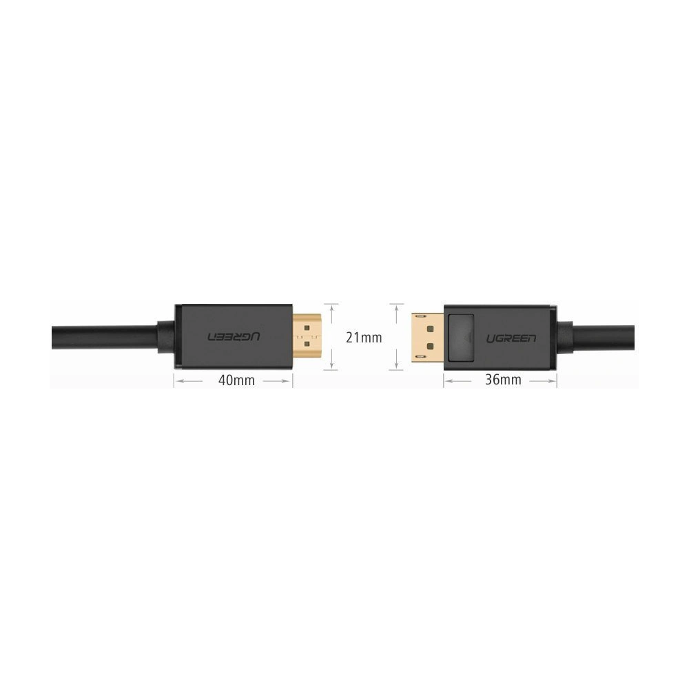 Hurtownia GSM - Jednosměrný kabel UGREEN DP101 DisplayPort/HDMI 4K 30Hz 32AWG 1,5m černý - UGR1567 - {ean13} - Hurt