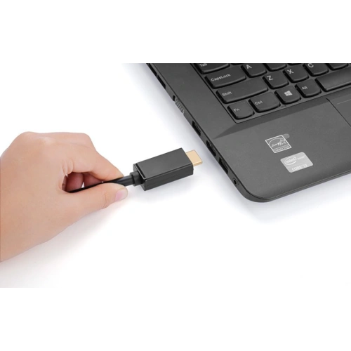 Jednokierunkowy kabel UGREEN DP101 DisplayPort/HDMI 4K 30Hz 32AWG 1,5m czarny