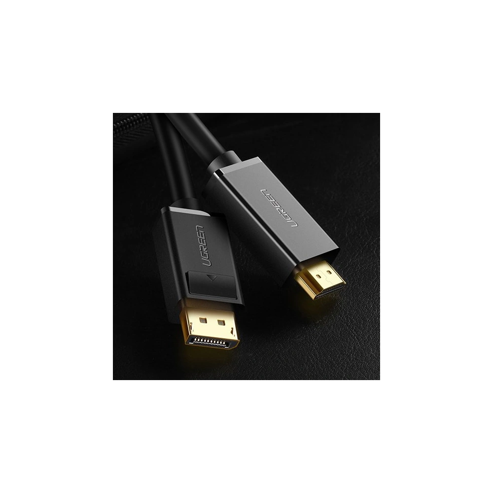 Hurtownia GSM - Einseitiges Kabel UGREEN DP101 DisplayPort/HDMI 4K 30Hz 32AWG 1,5m schwarz - UGR1567 - {ean13} - Hurt