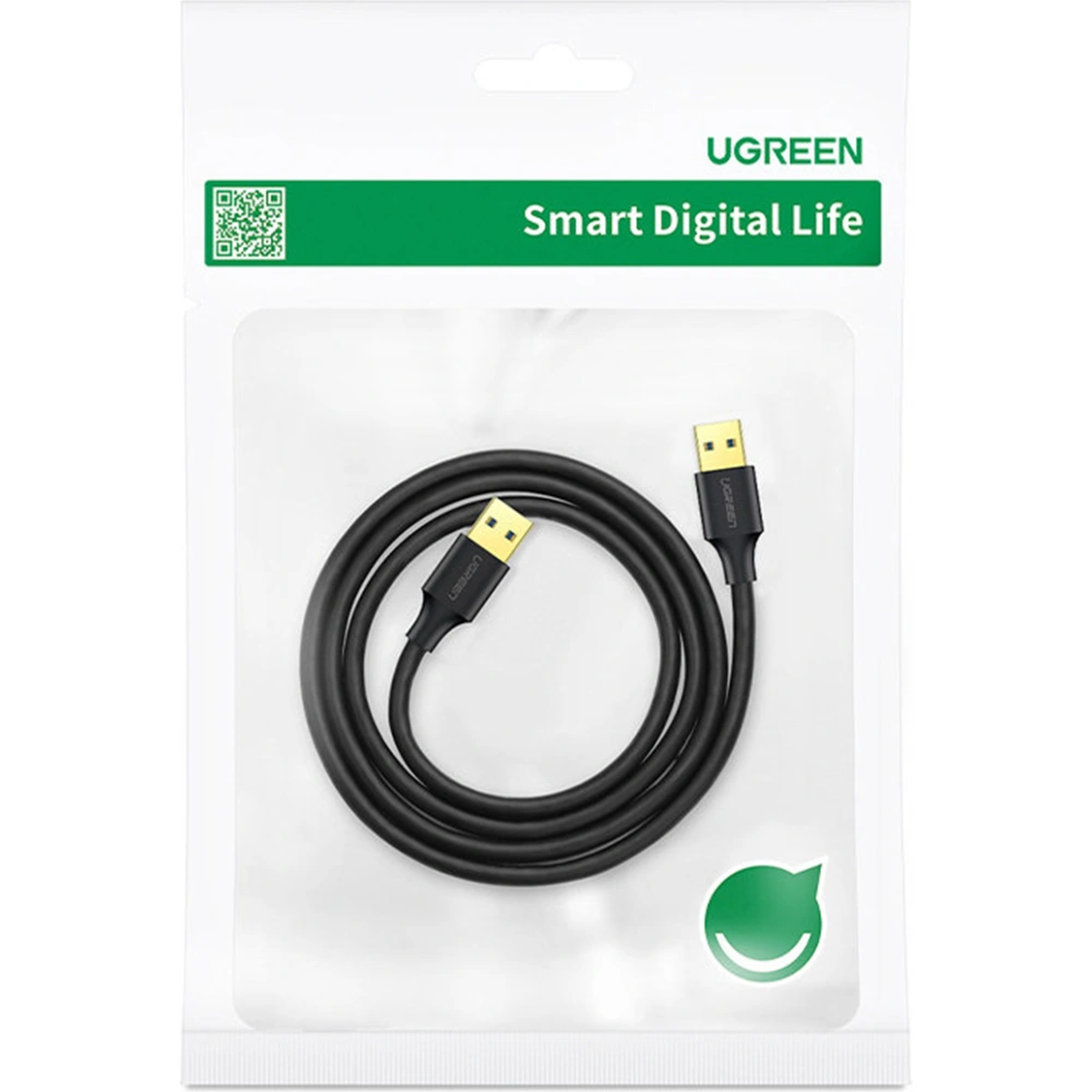 Hurtownia GSM - Cablu UGREEN US128 USB-A - USB-A 3.2 Gen 1 1m negru - UGR1568 - {ean13} - Hurt
