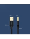 Hurtownia GSM - UGREEN US128 USB-A - USB-A 3.2 Gen 1 1m fekete kábel - UGR1568 - {ean13} - Hurt