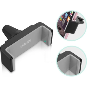 Uchwyt samochodowy UGREEN LP120 zaciskowy na nawiew kratkę wentylacyjną szary