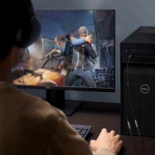 Rozdzielacz AUX UGREEN AV192 1x męski 3,5mm/2x żeński 3,5mm 20cm czarny