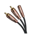 Kabel audio UGREEN AV198 3,5mm mini jack/2RCA 3m brązowy