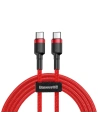 Cablul Baseus Cafule USB-C/USB-C PD 2.0 60W 20V 3A QC 3.0 1M roșu