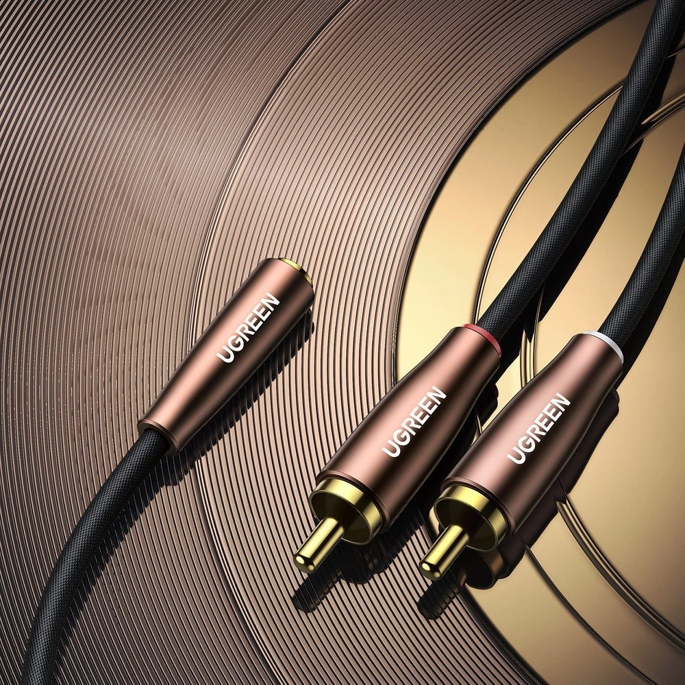 Hurtownia GSM - Cablul audio UGREEN AV198 3,5mm mini jack/2RCA 5m maro - UGR1575 - {ean13} - Hurt