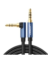 Kabel audio úhlový UGREEN AV112 AUX 2x mini jack 3,5mm 1m modrý