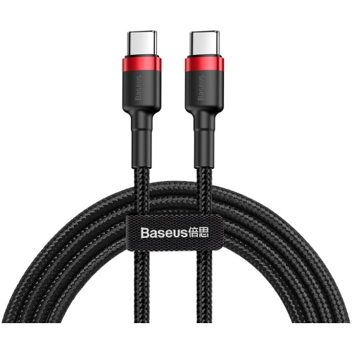 Baseus Distributor - 6953156285217 - BSU4117 - Baseus Cafule USB-C/USB-C Cable PD 2.0 60W 20V 3A QC 3.0 1M black-red - B2B homescreen