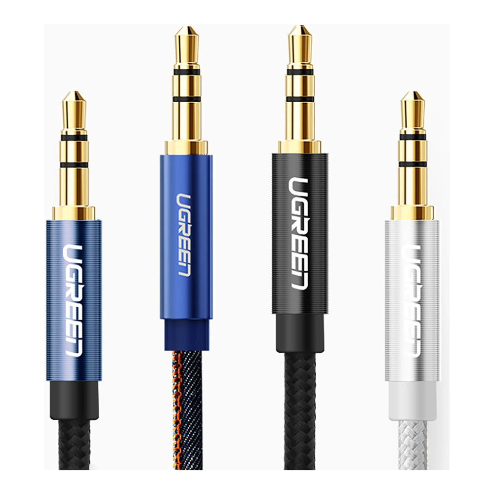 Hurtownia GSM - Kabel audio úhlový UGREEN AV112 AUX 2x mini jack 3,5mm 1m modrý - UGR1576 - {ean13} - Hurt