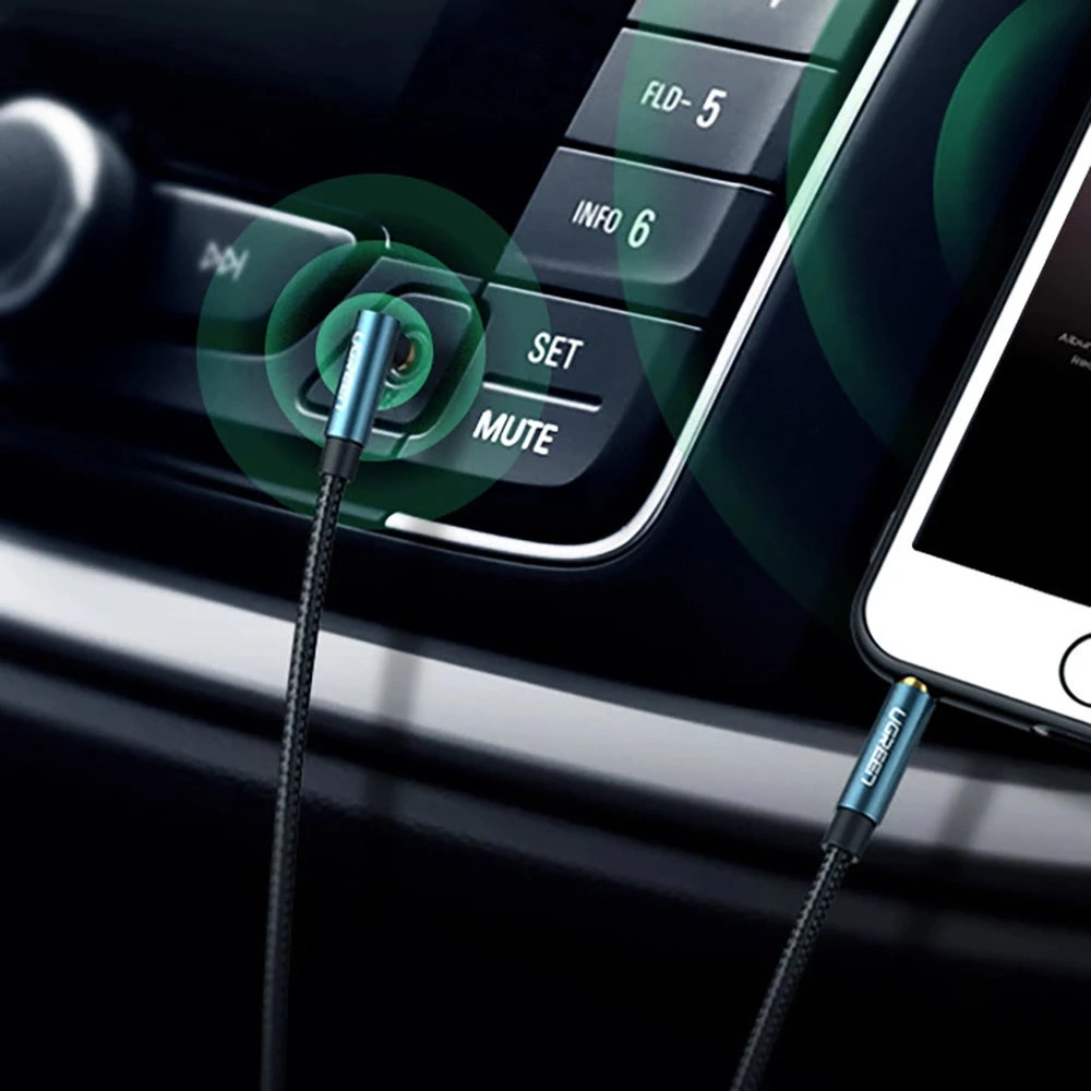 Hurtownia GSM - Kabel audio kątowy UGREEN AV112 AUX 2x mini jack 3,5mm 1m niebieski - UGR1576 - {ean13} - Hurt