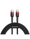 Cablu Baseus Cafule USB-C/USB-C PD 2.0 60W 20V 3A QC 3.0 2M negru-roșu