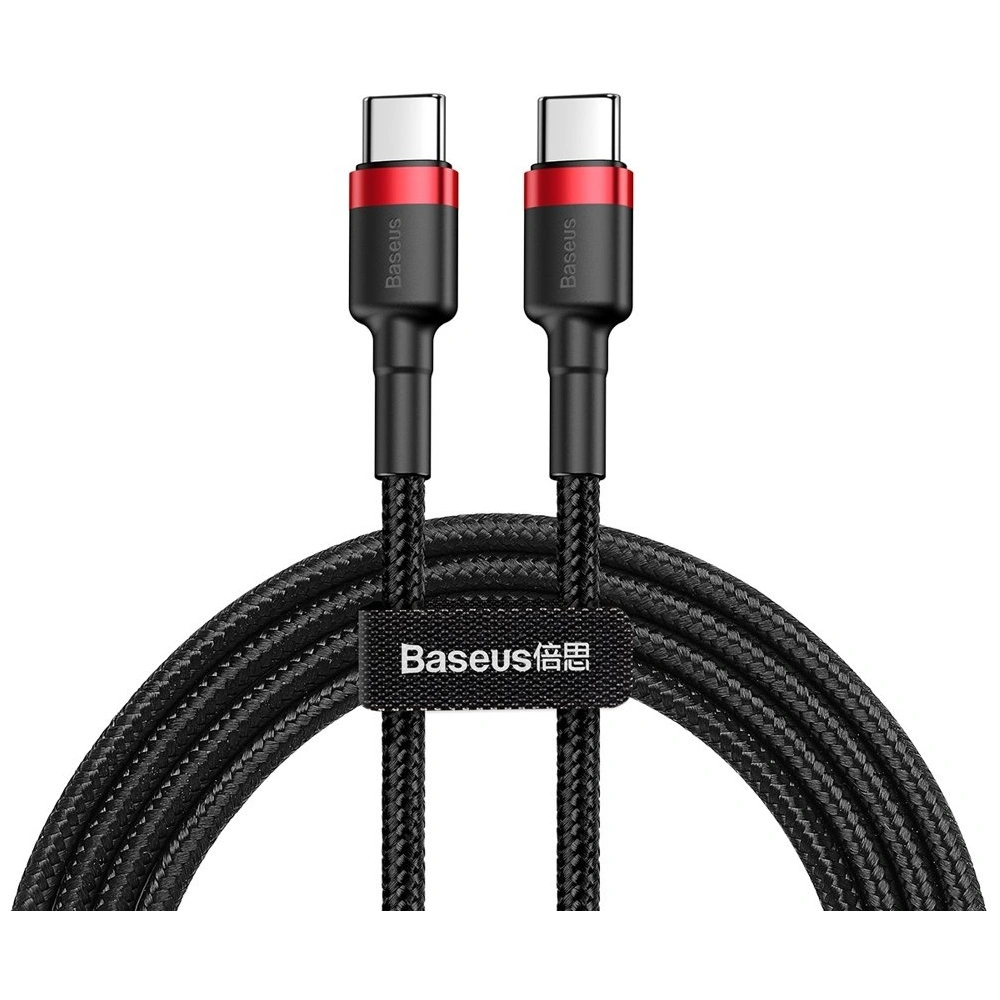 Hurtownia GSM - Cablu Baseus Cafule USB-C/USB-C PD 2.0 60W 20V 3A QC 3.0 2M negru-roșu - BSU4118 - {ean13} - Hurt