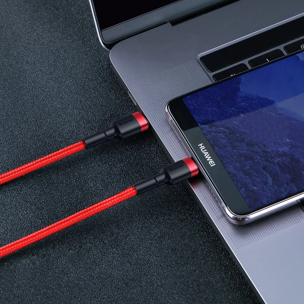 Hurtownia GSM - Cablu Baseus Cafule USB-C/USB-C PD 2.0 60W 20V 3A QC 3.0 2M negru-roșu - BSU4118 - {ean13} - Hurt