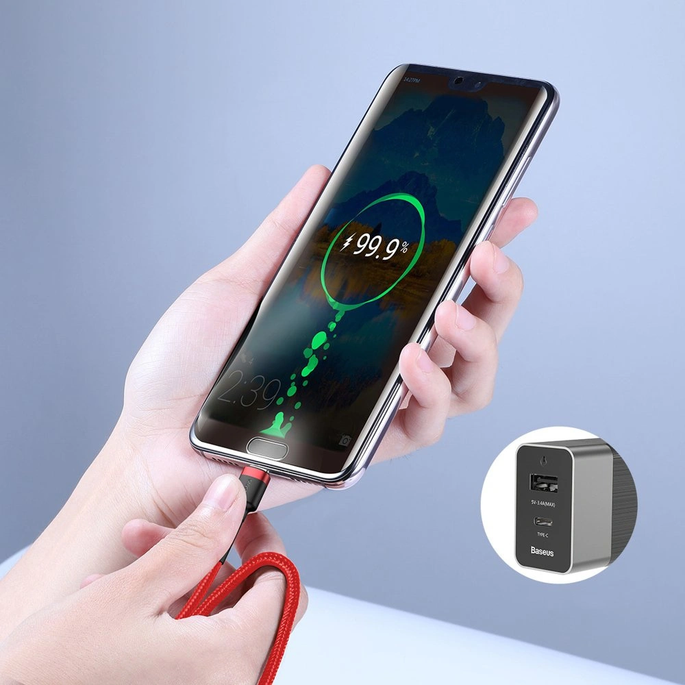 Wholesale Baseus Cafule USB-C/USB-C Cable PD 2.0 60W 20V 3A QC 3.0 2M black-red - BSU4118 - {ean13} - Hurt