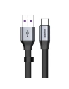 Hurtownia GSM - Cablul plat Baseus Simple USB-A/USB-C SuperCharge 5A 40W Quick Charge 3.0 QC 3.0 23cm gri - BSU4119 - {ean13} - Hurt