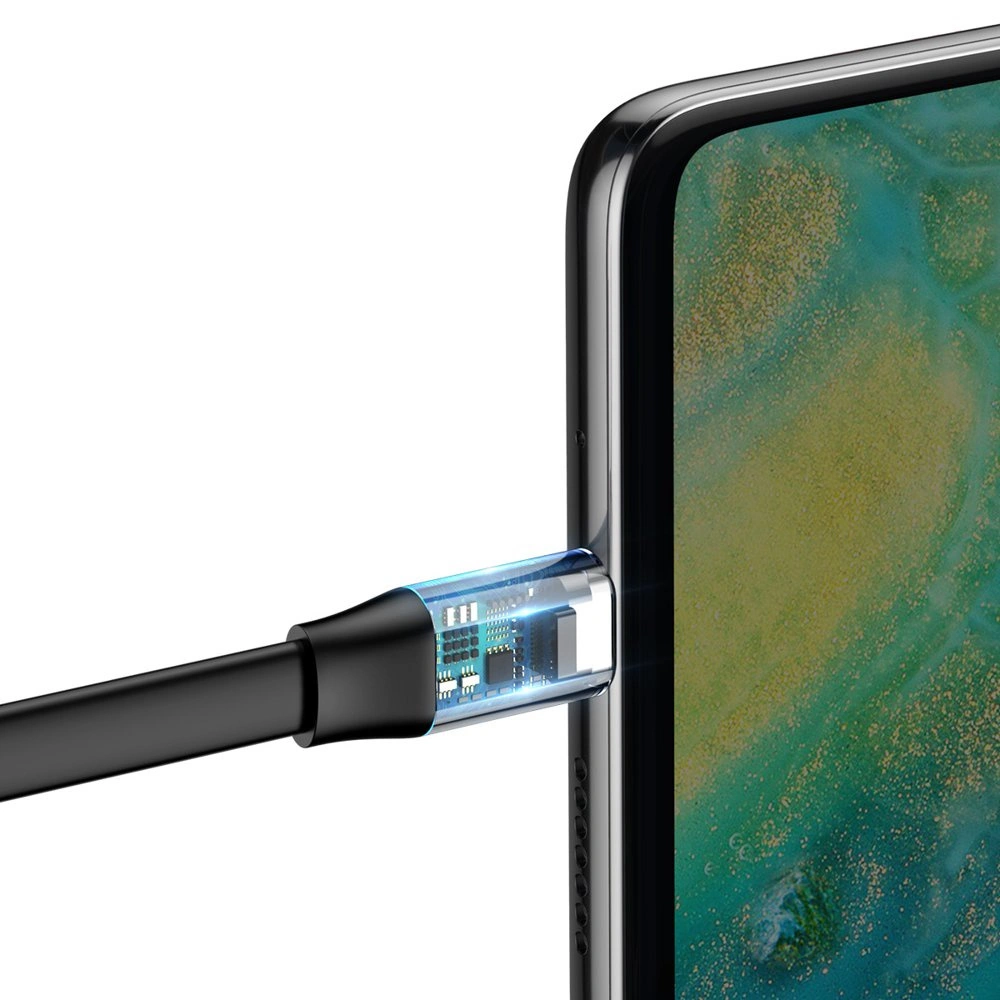 Wholesale Baseus Simple USB-A/USB-C Flat Cable SuperCharge 5A 40W Quick Charge 3.0 QC 3.0 23cm gray - BSU4119 - {ean13} - Hurt