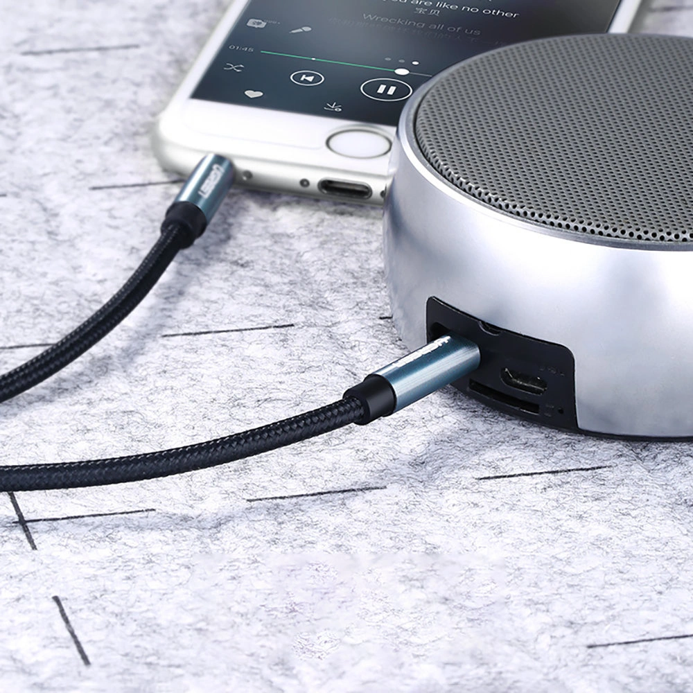 Hurtownia GSM - Úhlový audio kabel UGREEN AV112 AUX 2x mini jack 3,5mm 1,5m modrý - UGR1578 - {ean13} - Hurt