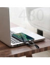 Hurtownia GSM - Cablul plat Baseus Simple USB-A/USB-C SuperCharge 5A 40W Quick Charge 3.0 QC 3.0 23cm gri - BSU4119 - {ean13} - Hurt