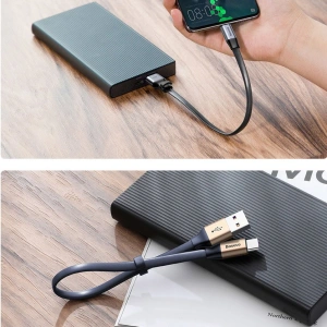 Hurtownia GSM - Płaski kabel Baseus Simple USB-A/USB-C SuperCharge 5A 40W Quick Charge 3.0 QC 3.0 23cm szary - BSU4119 - {ean13} - Hurt