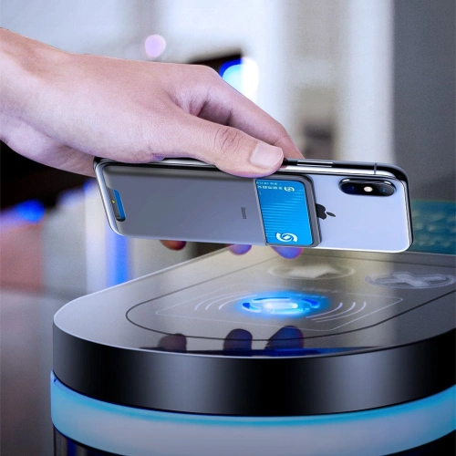 Etui Baseus samoprzylepne na karty dokumenty do telefonu ciemnoszary