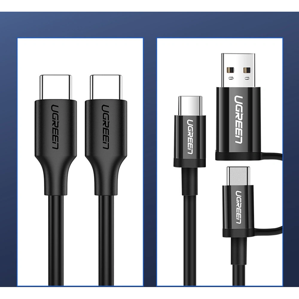 Hurtownia GSM - Cablu UGREEN US286 USB-C/USB-C 3A 1,5m negru - UGR1579 - {ean13} - Hurt