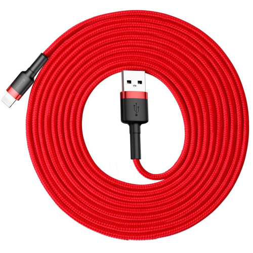 Baseus Distributor - 6953156296299 - BSU4121 - Baseus Cafule USB-A/Lightning Cable QC 3.0 2A 3M red - B2B homescreen