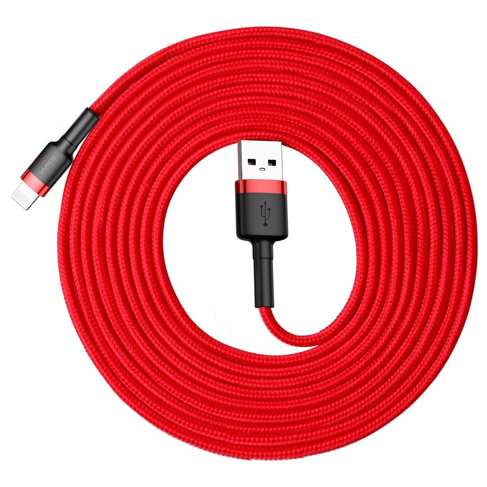 Hurtownia GSM - Kábel Baseus Cafule USB-A/Lightning QC 3.0 2A 3M piros - BSU4121 - {ean13} - Hurt