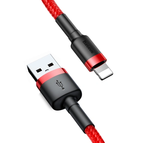 Kabel Baseus Cafule USB-A/Lightning QC 3.0 2A 3M czerwony