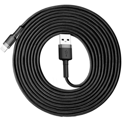 Baseus Distributor - 6953156296305 - BSU4122 - Baseus Cafule USB-A/Lightning Cable QC 3.0 2A 3M black-gray - B2B homescreen