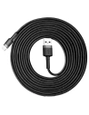 Kabel Baseus Cafule USB-A/Lightning QC 3.0 2A 3M schwarz-grau