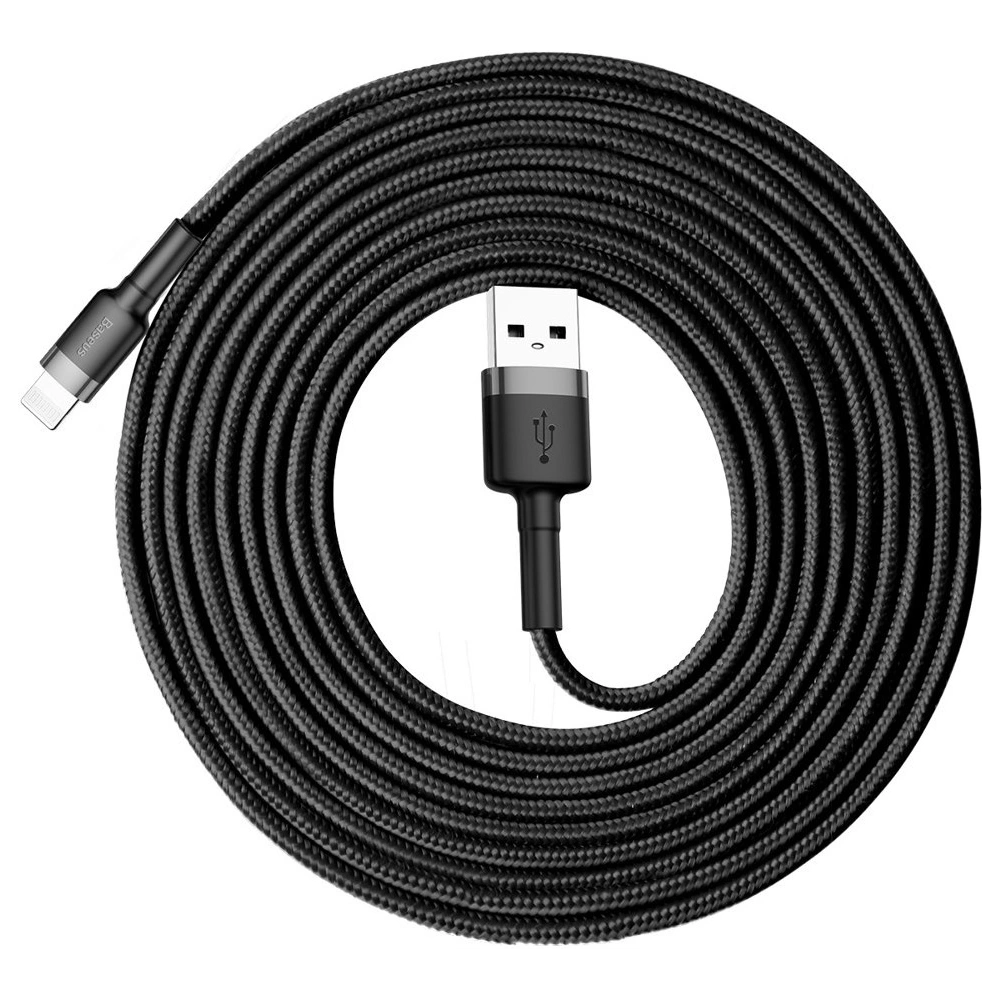 Hurtownia GSM - Kábel Baseus Cafule USB-A/Lightning QC 3.0 2A 3M fekete-szürke - BSU4122 - {ean13} - Hurt