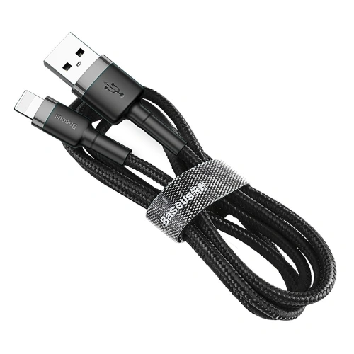 Kabel Baseus Cafule USB-A/Lightning QC 3.0 2A 3M czarno-szary
