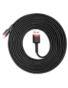Kábel Baseus Cafule USB-A/Lightning QC 3.0 2A 3M fekete-piros