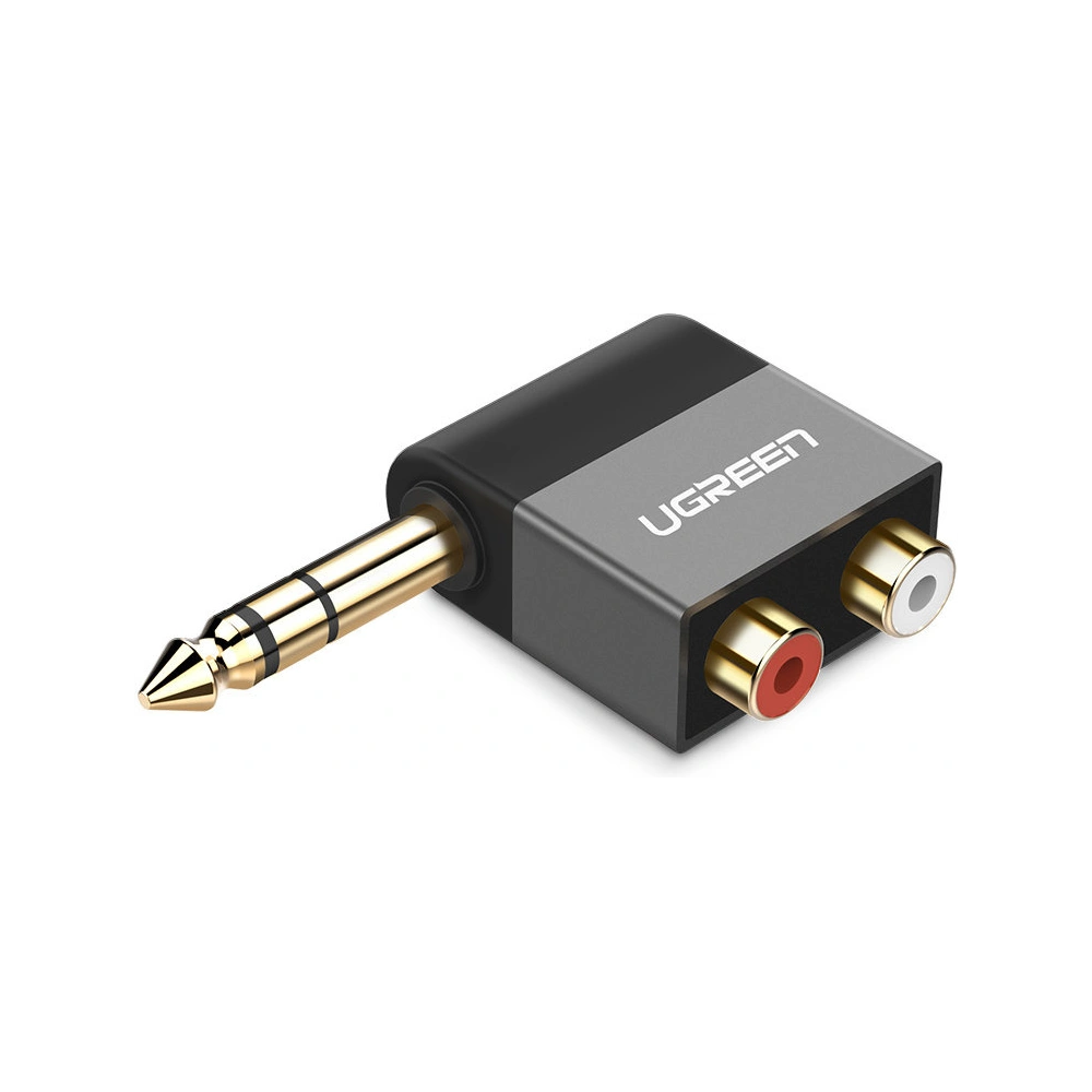 Hurtownia GSM - Audio kábel UGREEN AV147 jack 6.35mm/2xRCA fekete - UGR1581 - {ean13} - Hurt