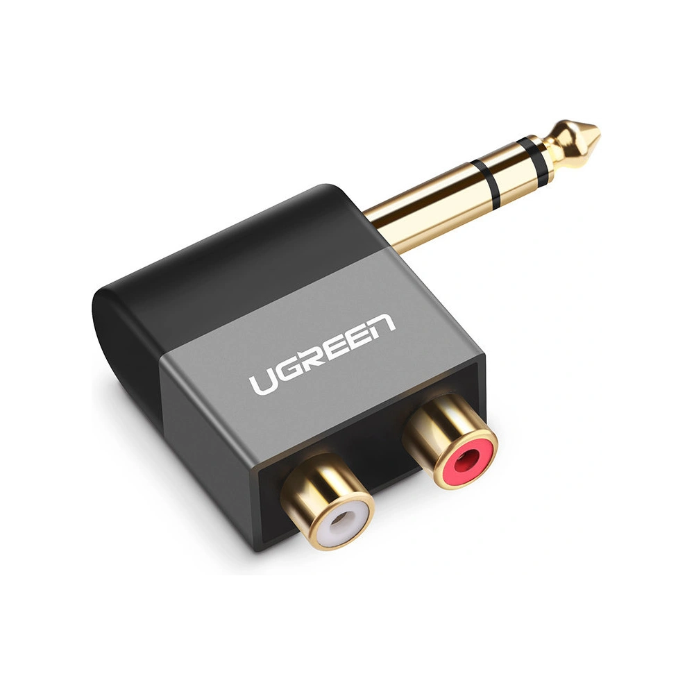 Hurtownia GSM - Audio kábel UGREEN AV147 jack 6.35mm/2xRCA fekete - UGR1581 - {ean13} - Hurt