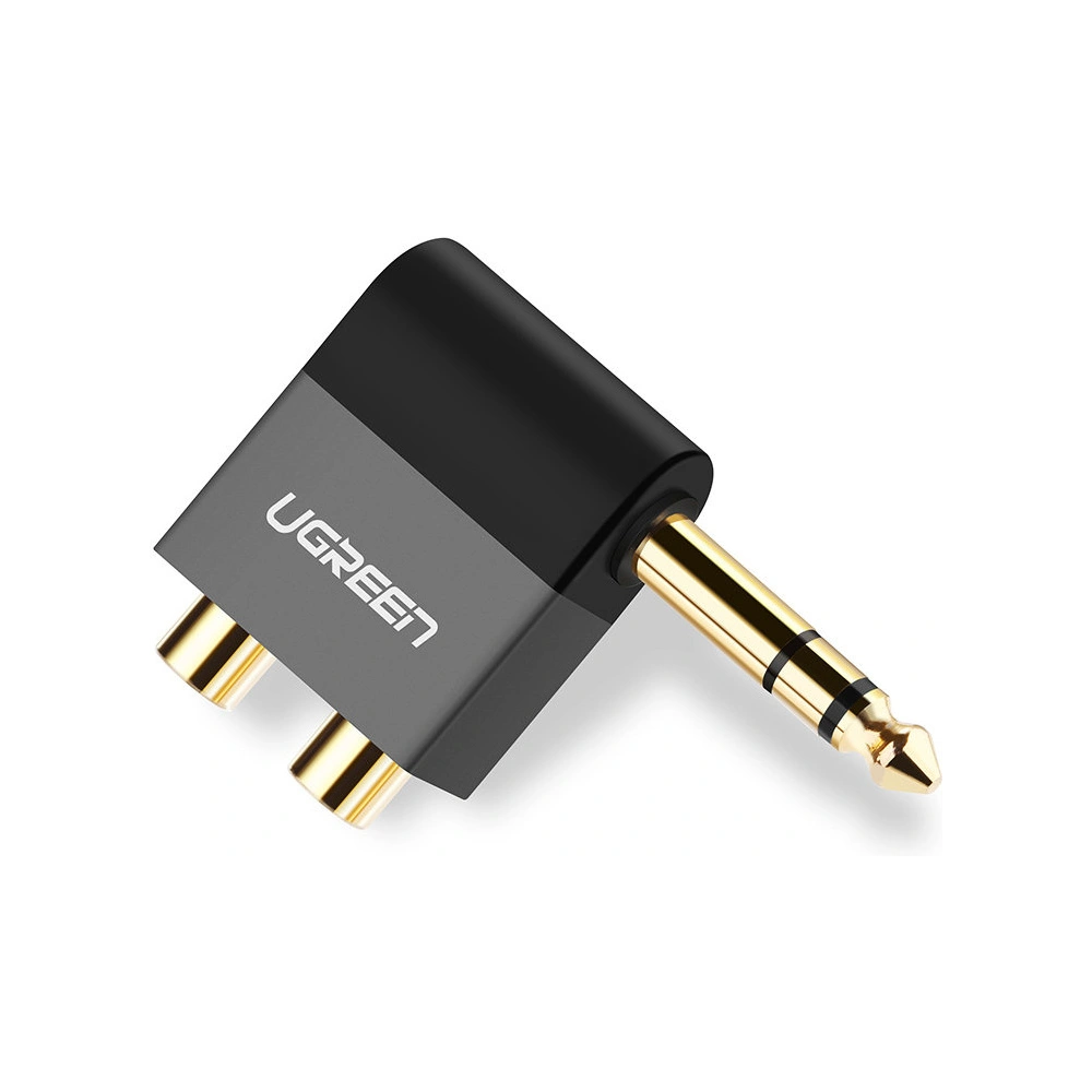 Hurtownia GSM - Audio kábel UGREEN AV147 jack 6.35mm/2xRCA fekete - UGR1581 - {ean13} - Hurt