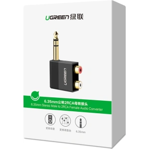 Wholesale UGREEN AV147 jack 6.35mm/2xRCA Cable black - UGR1581 - {ean13} - Hurt