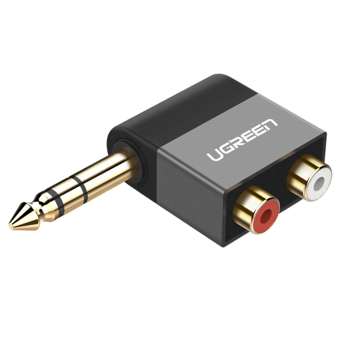 Kabel audio UGREEN AV147 jack 6.35mm/2xRCA czarny
