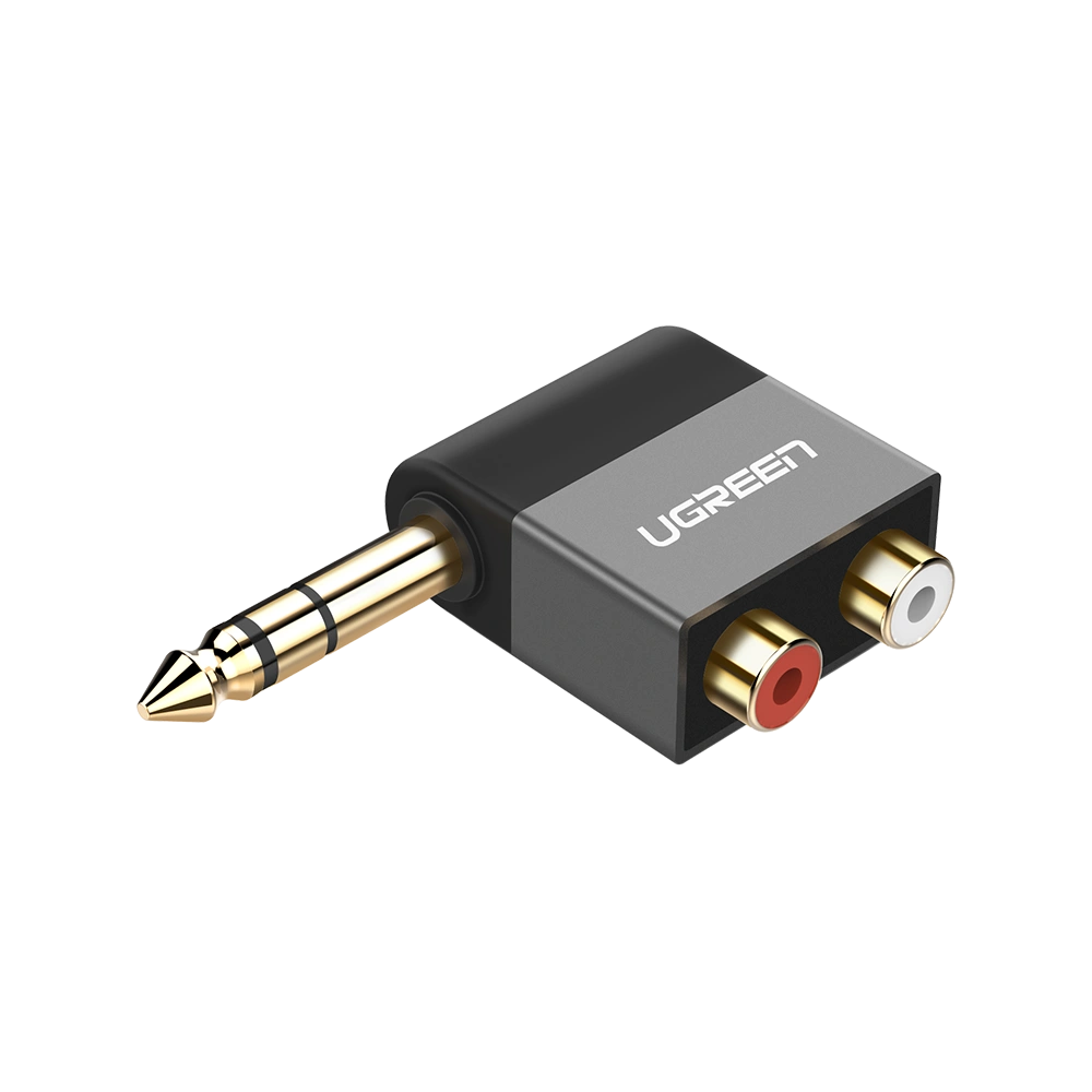 Hurtownia GSM - Audio kábel UGREEN AV147 jack 6.35mm/2xRCA fekete - UGR1581 - {ean13} - Hurt