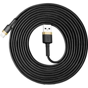 Hurtownia GSM - Kabel Baseus Cafule USB-A/Lightning QC 3.0 2A 3M czarno-złoty - BSU4124 - {ean13} - Hurt