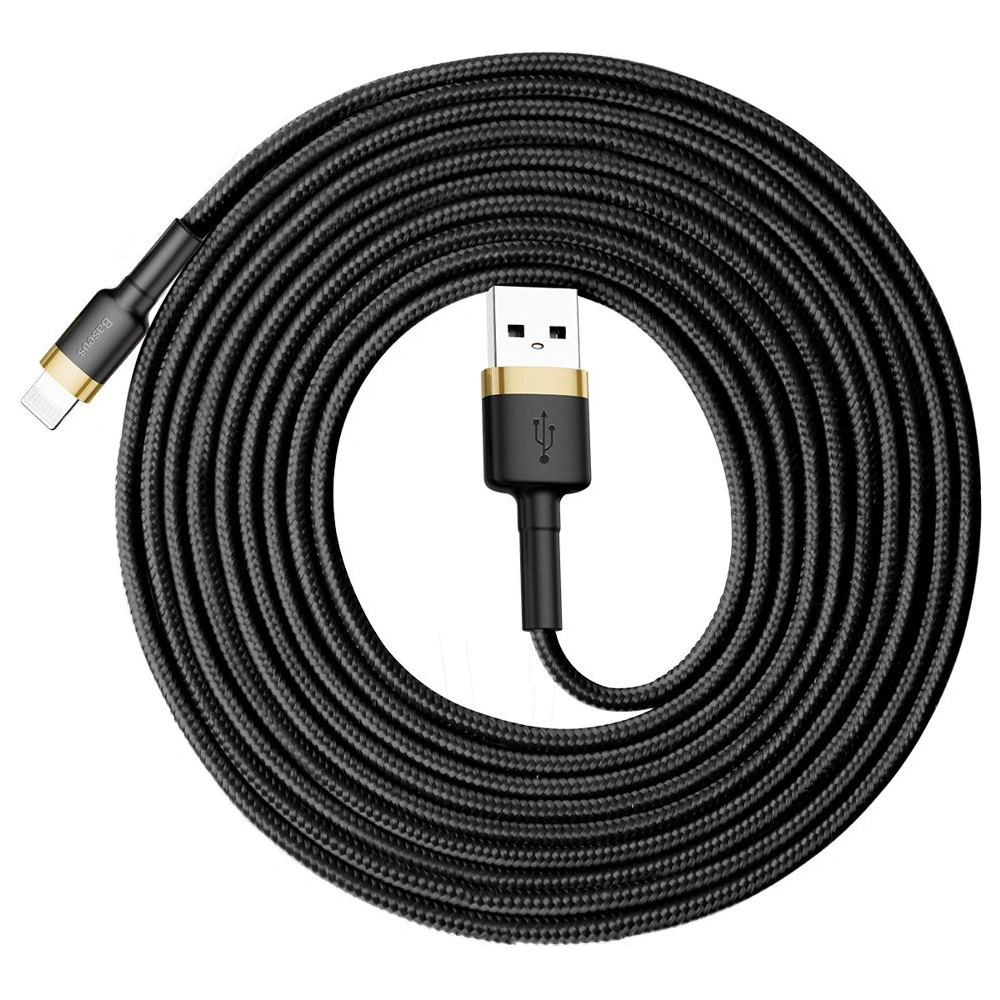 Hurtownia GSM - Kábel Baseus Cafule USB-A/Lightning QC 3.0 2A 3M fekete-arany - BSU4124 - {ean13} - Hurt