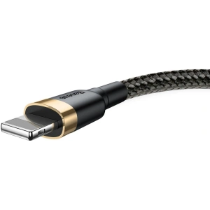 Hurtownia GSM - Kabel Baseus Cafule USB-A/Lightning QC 3.0 2A 3M czarno-złoty - BSU4124 - {ean13} - Hurt