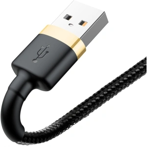 Kábel Baseus Cafule USB-A/Lightning QC 3.0 2A 3M fekete-arany