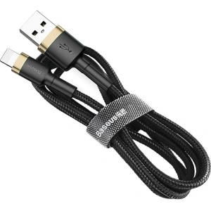 Kábel Baseus Cafule USB-A/Lightning QC 3.0 2A 3M fekete-arany