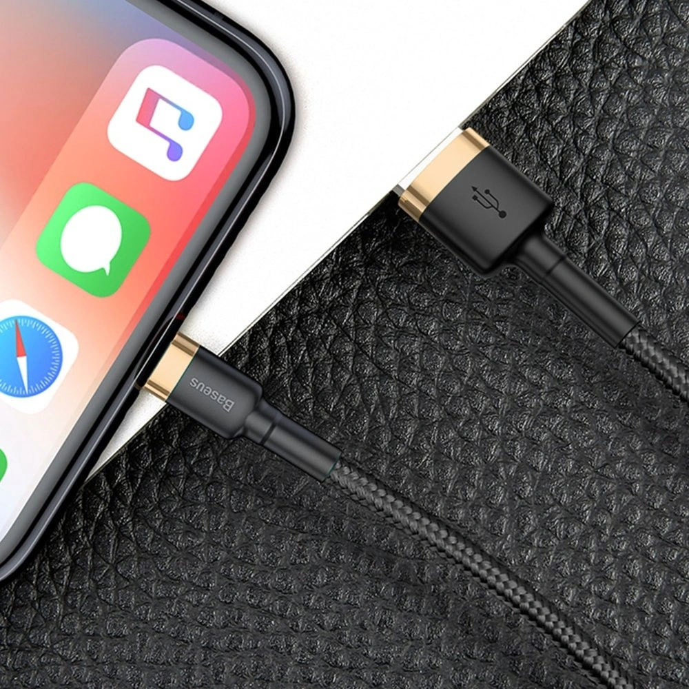 Wholesale Baseus Cafule USB-A/Lightning Cable QC 3.0 2A 3M black-gold - BSU4124 - {ean13} - Hurt