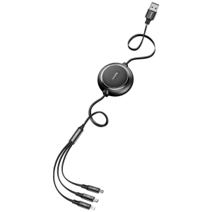Hurtownia GSM - Kibővíthető kábel Baseus Golden Loop 3w1 USB-A/microUSB - Lightning - USB-C 3.5A 35cm-120cm fekete - BSU4125 - {ean13} - Hurt