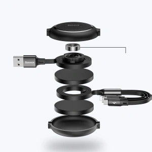 Hurtownia GSM - Kibővíthető kábel Baseus Golden Loop 3w1 USB-A/microUSB - Lightning - USB-C 3.5A 35cm-120cm fekete - BSU4125 - {ean13} - Hurt