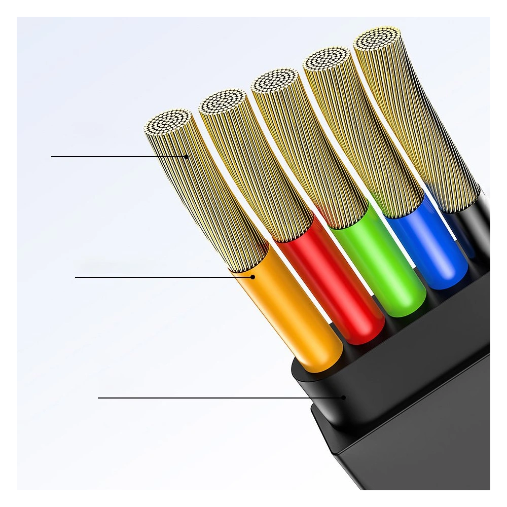 Wholesale Baseus Golden Loop 3in1 USB-A/microUSB - Lightning - USB-C Cable 3.5A 35cm-120cm black - BSU4125 - {ean13} - Hurt