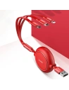 Hurtownia GSM - Rozwijany kabel Baseus Golden Loop 3w1 USB-A/microUSB - Lightning - USB-C 3.5A 35cm-120cm czarny - BSU4125 - {ean13} - Hurt